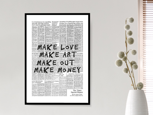 Make Money Poster Print | Funny Motivational Wall Art
