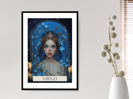 Virgo Zodiac Tarot Print | Astrology Poster