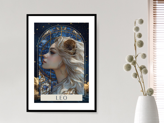 Leo Zodiac Tarot Print | Astrology Poster