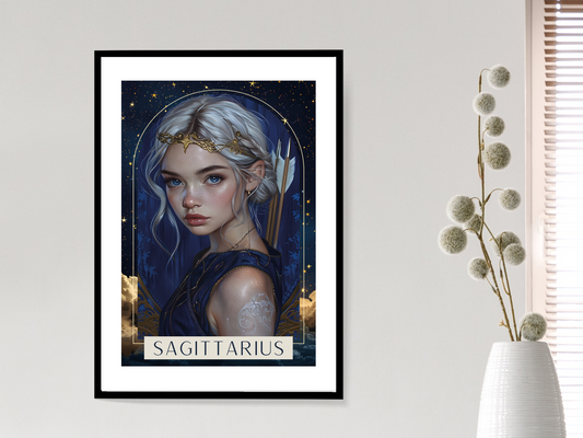Sagittarius Zodiac Tarot Print | Astrology Poster