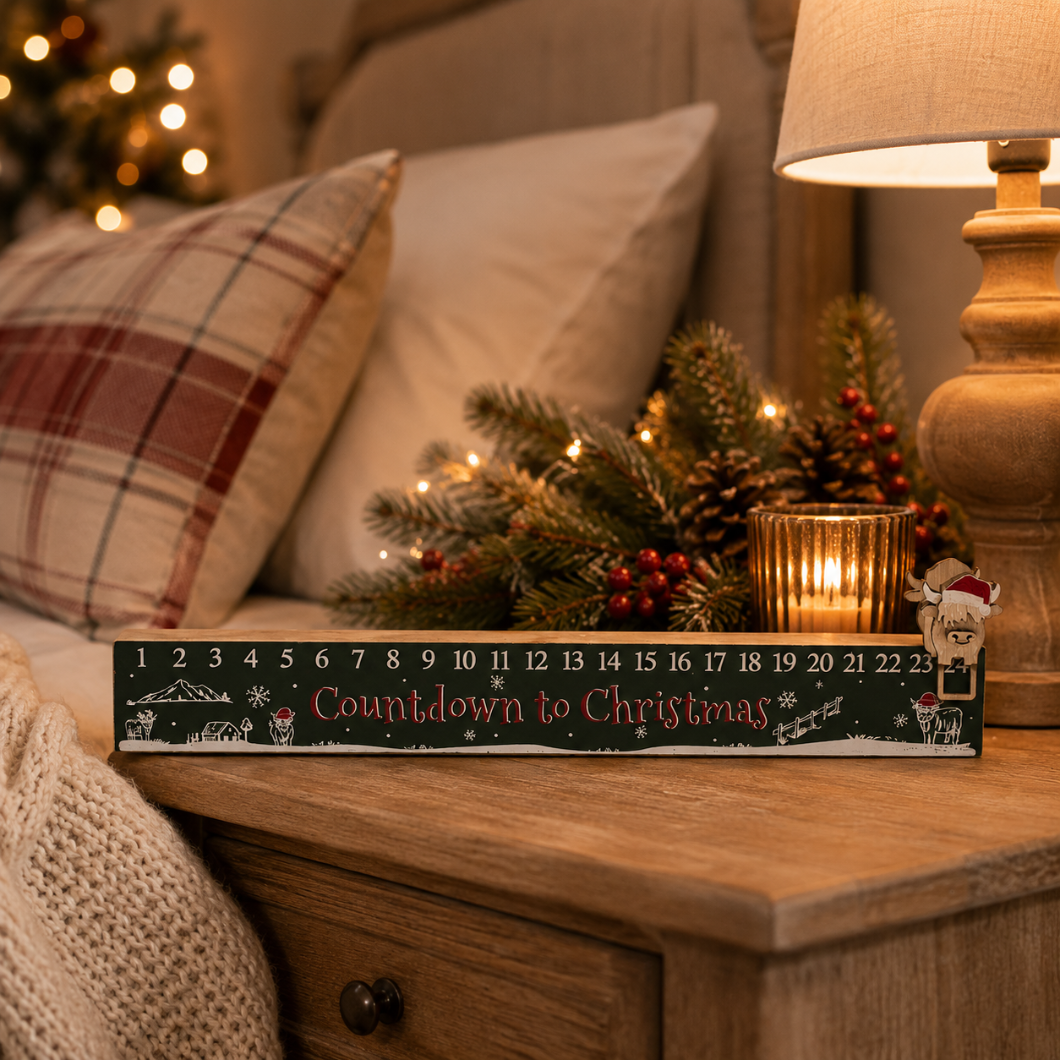 Christmas Highland Cow Countdown