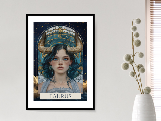 Taurus Zodiac Tarot Print | Astrology Poster