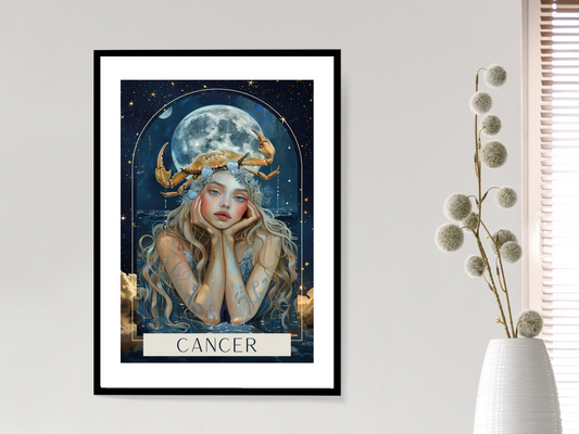 Cancer Zodiac Tarot Print | Astrology Poster