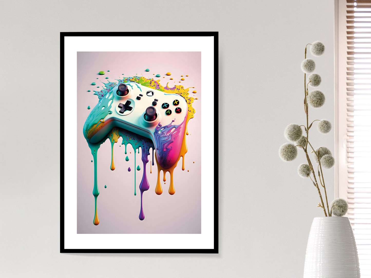 White Splash Game Controller