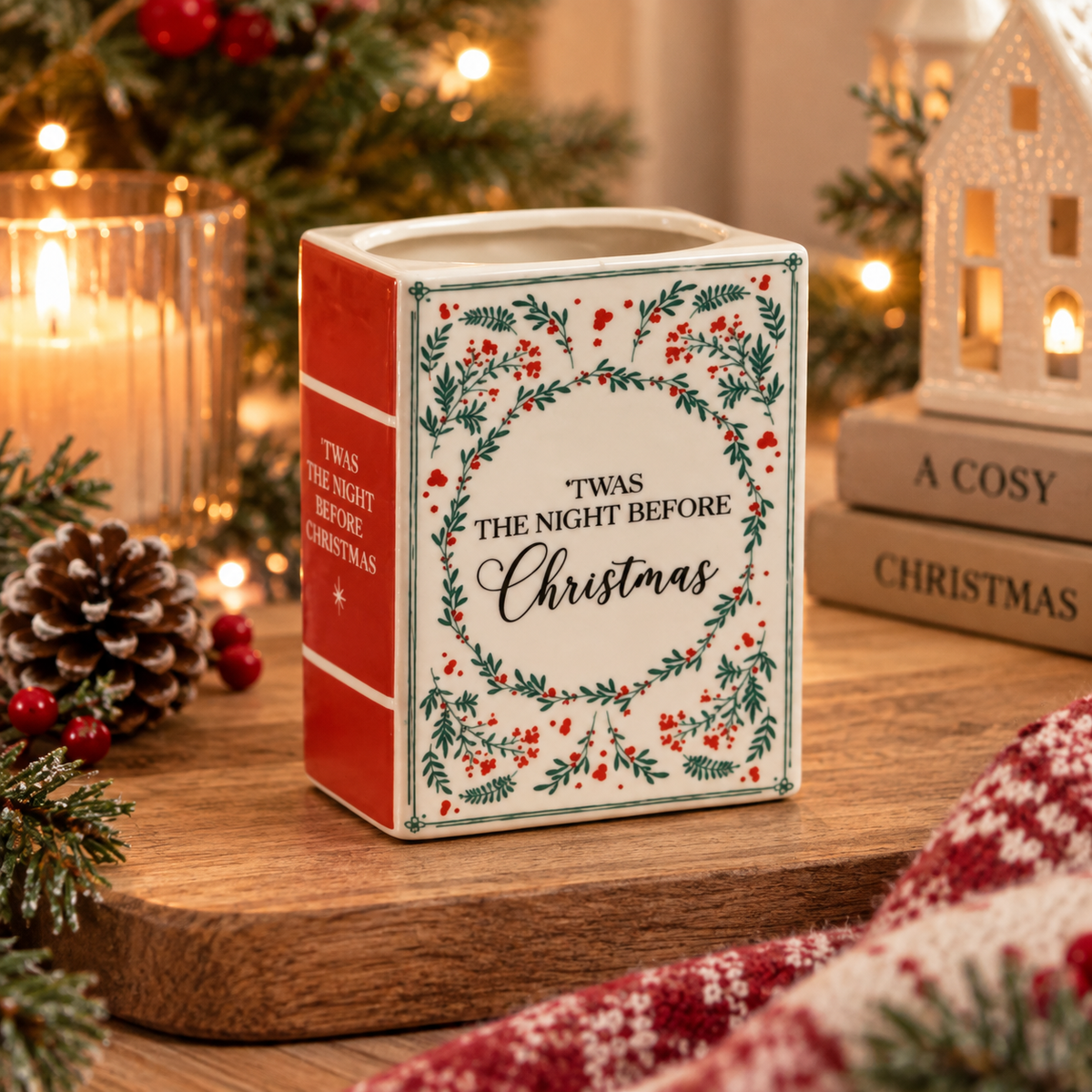 Book Vase "Twas The Night Before Christmas"