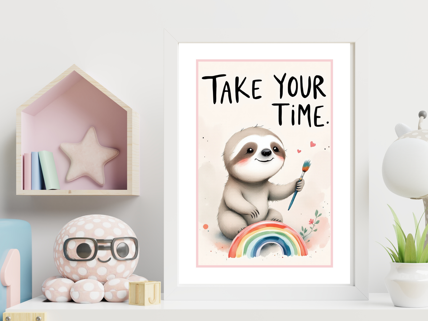 Take Your Time Rainbow Sloth