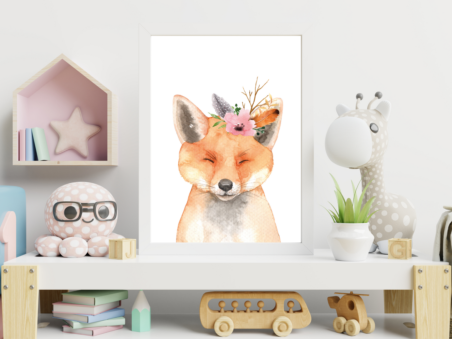 Floral Woodland Fox