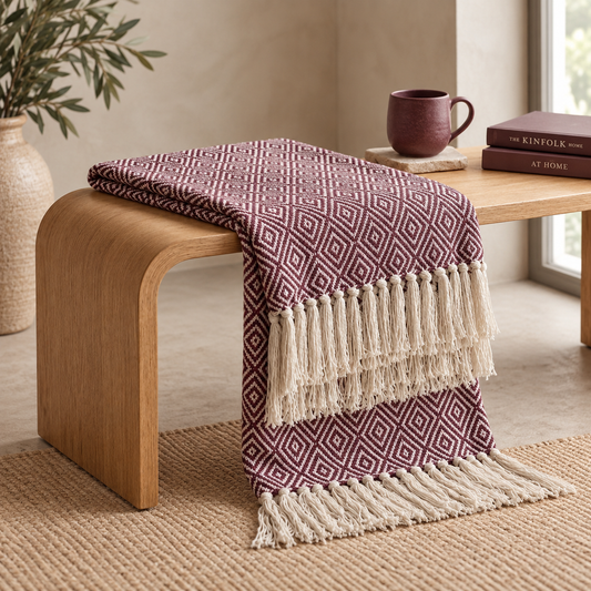 Plum Diamond Throw – view 2