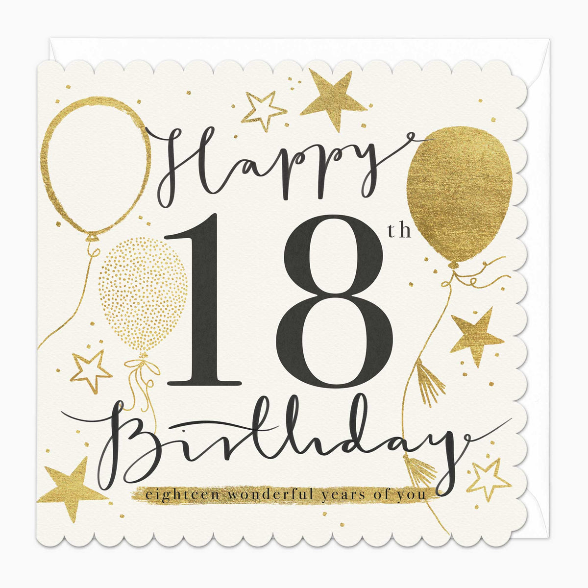 Wonderful 18th Birthday Scalloped Card