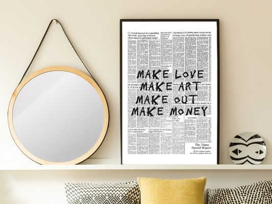 Make Money Poster Print | Funny Motivational Wall Art