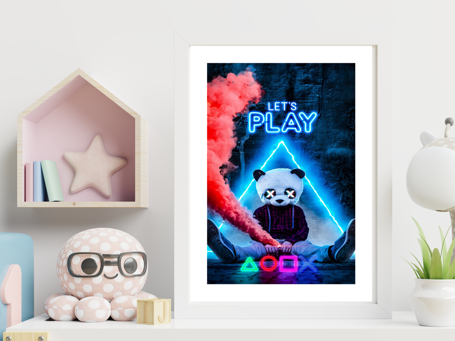 Let's Play | Neon Gaming Art