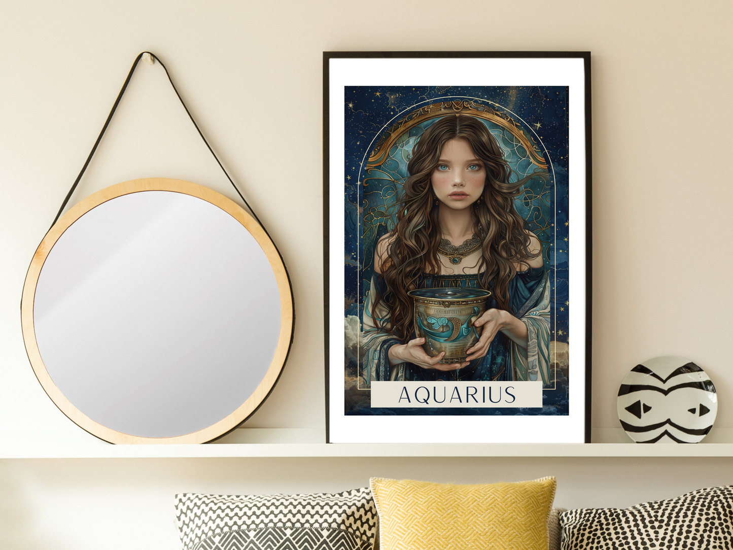 Aquarius Zodiac Tarot Print | Astrology Poster