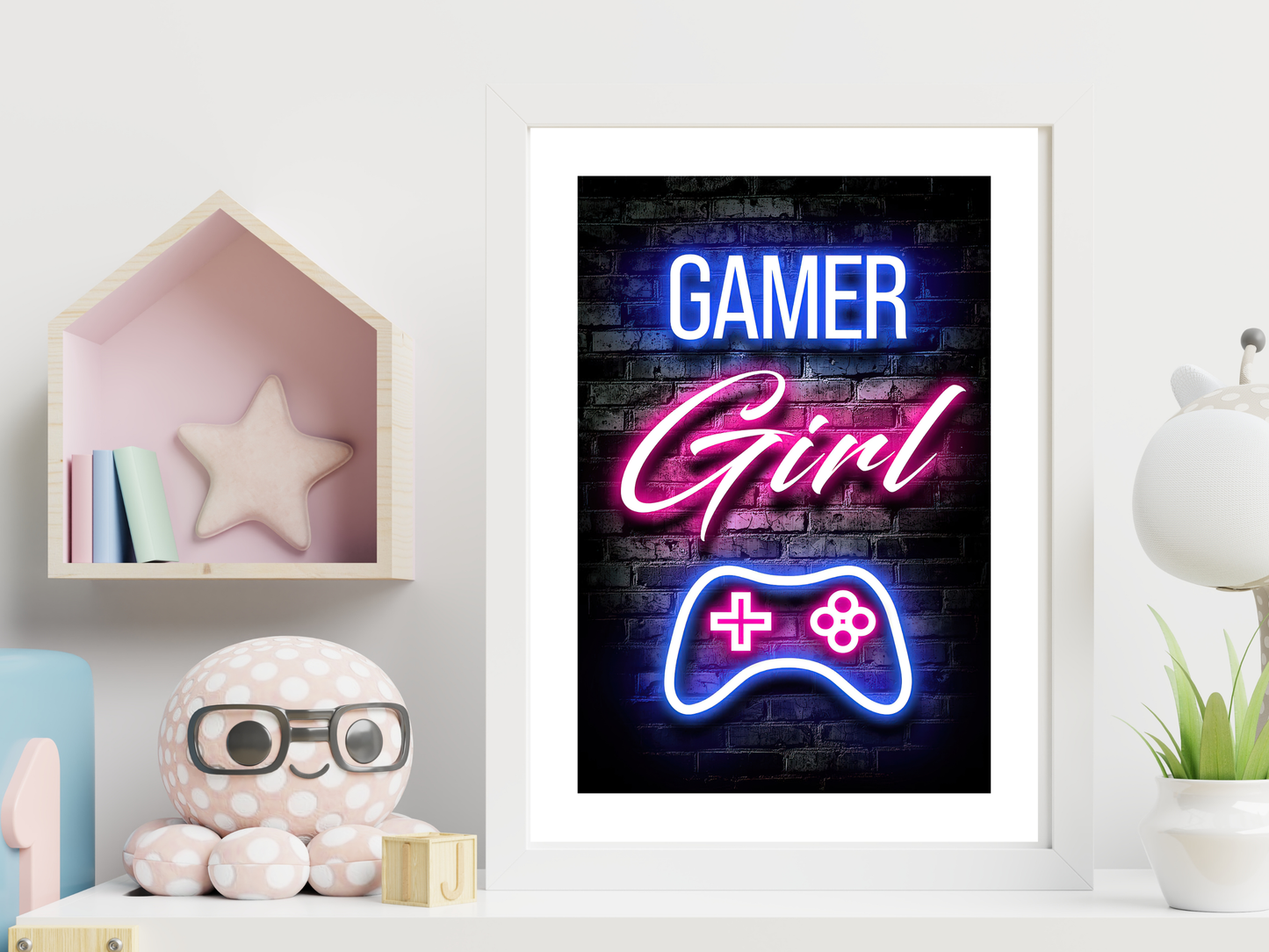 Gamer Girl | Neon Gaming Art