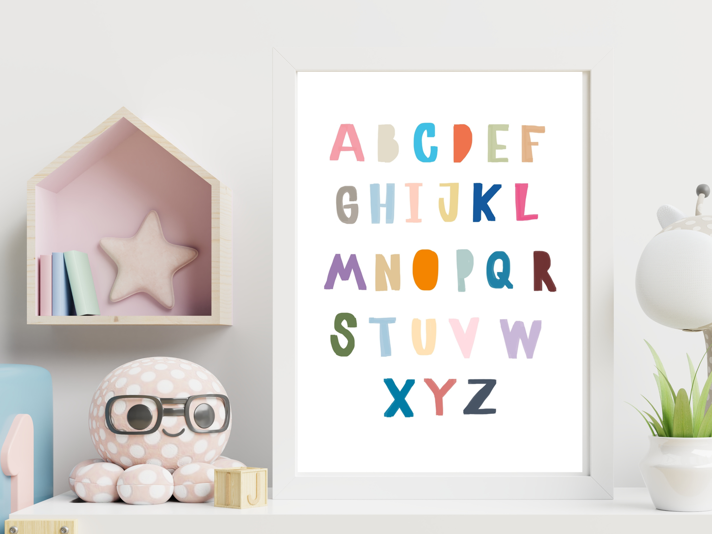 Multicolour Brush Alphabet