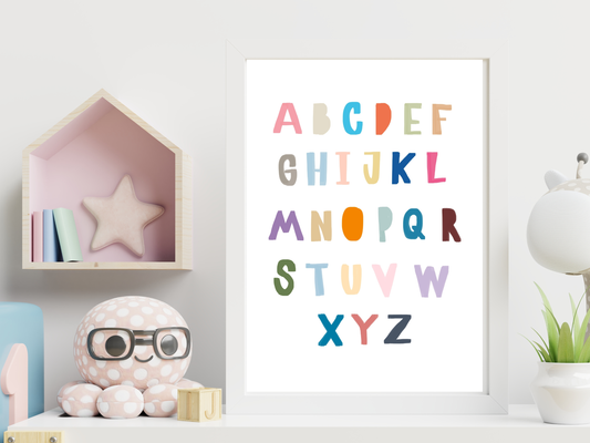 Multicolour Brush Alphabet
