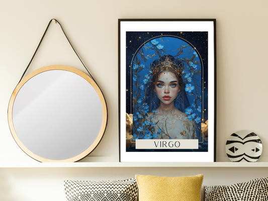 Virgo Zodiac Tarot Print | Astrology Poster