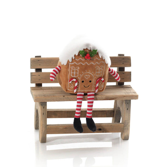 Fabric Gingerbread House Shelf Sitter