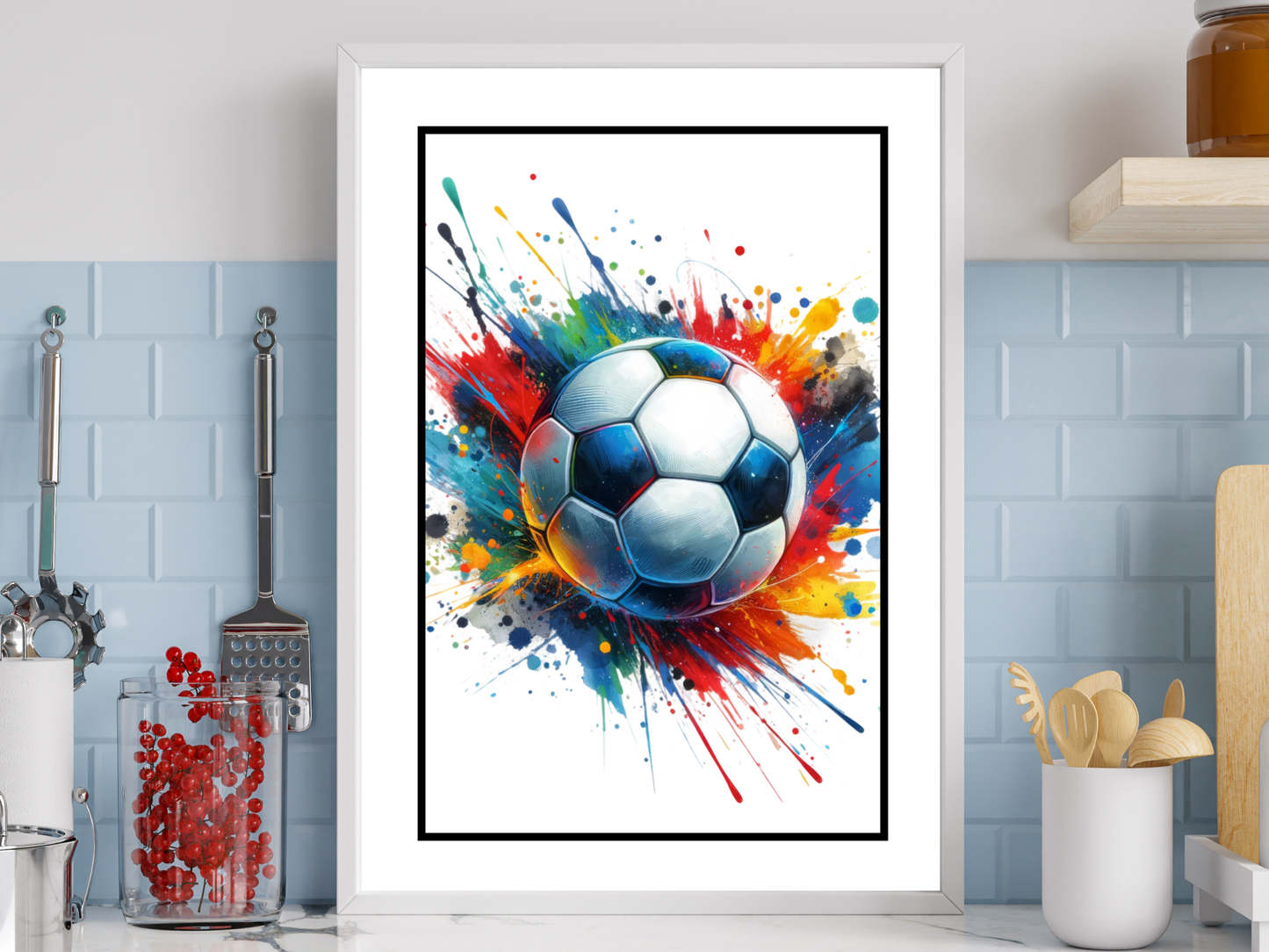 Watercolour Football Art