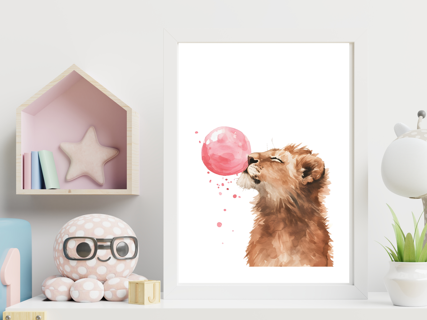 Bubblegum King Watercolour Art