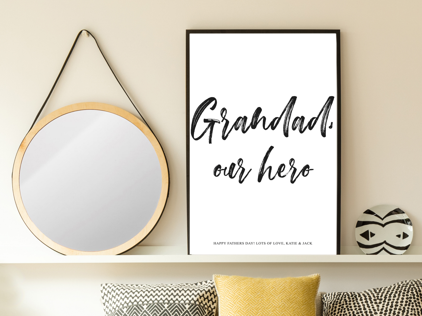 Grandad Our Hero Personalised Print