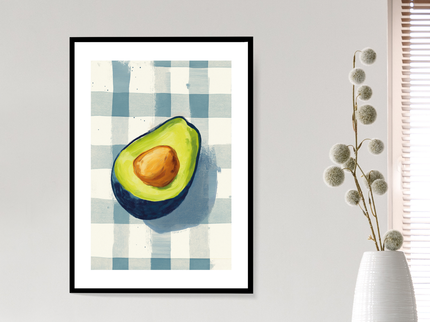 Gingham Avocado