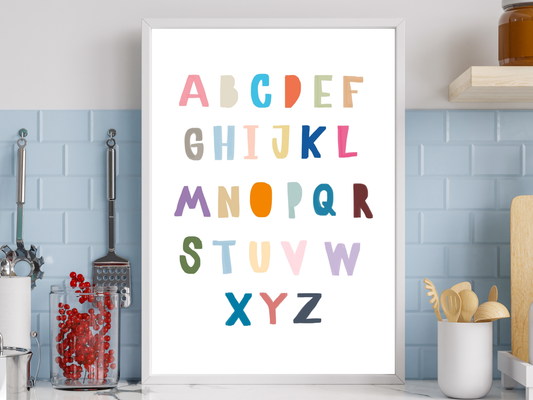 Multicolour Brush Alphabet