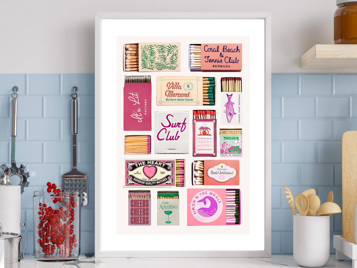 Vintage Preppy Matches | Fun Print