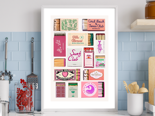 Vintage Preppy Matches | Fun Print