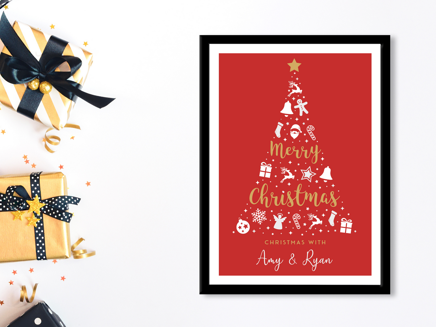 Red Christmas Tree Personalised