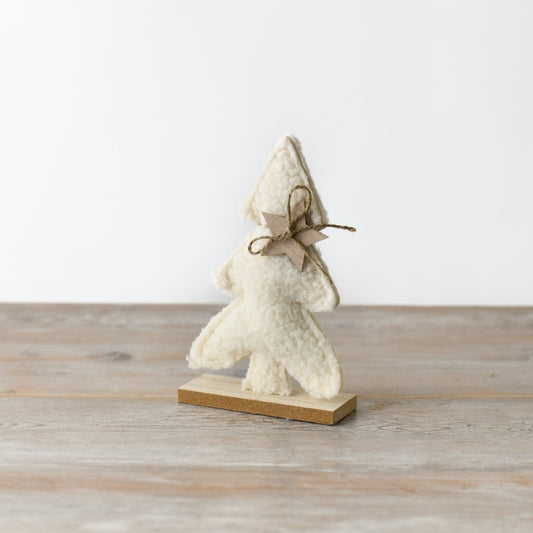 Sherpa Christmas Tree on Wooden Base