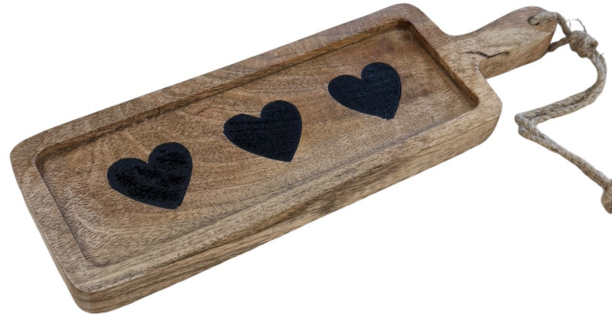 Heart Design Paddle Chopping Board