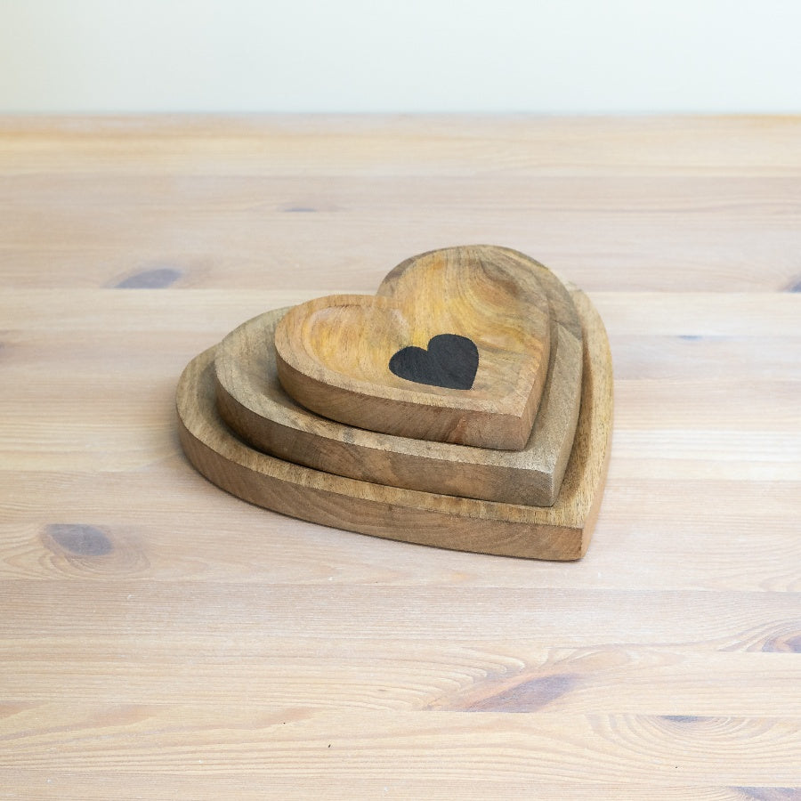 Small Wooden Heart Tray