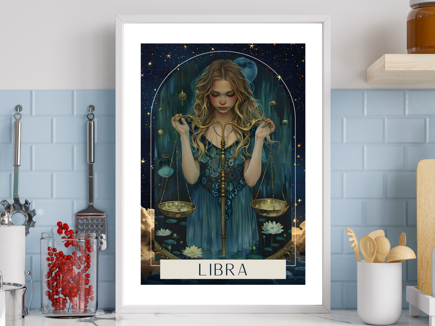 Libra Zodiac Tarot Print | Astrology Poster