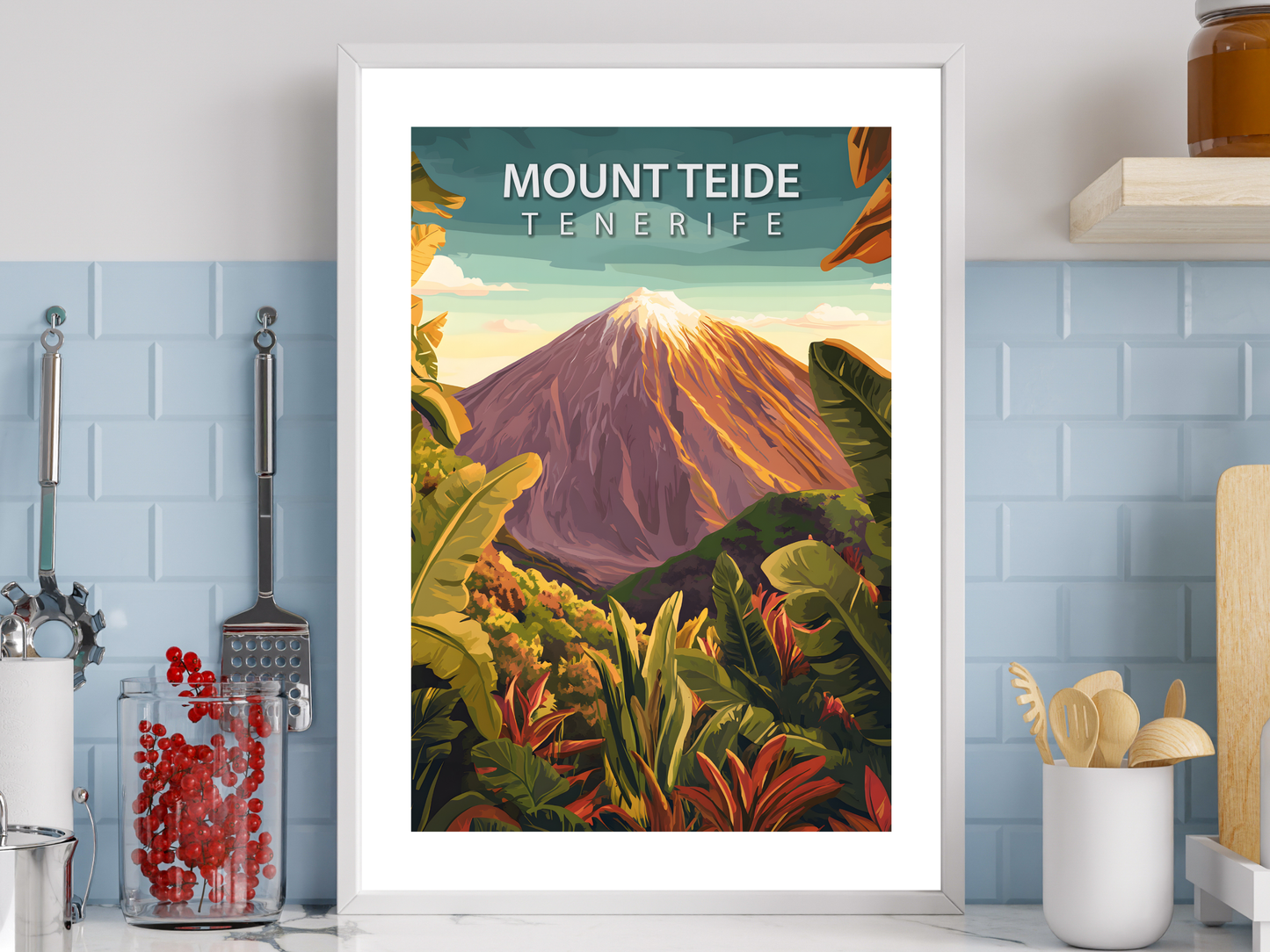 Mount Teide Tenerife Travel Poster | Vintage Wall Print