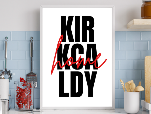 Kirkcaldy Home Black & Red Print