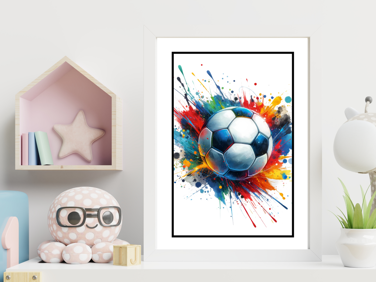 Watercolour Football Art