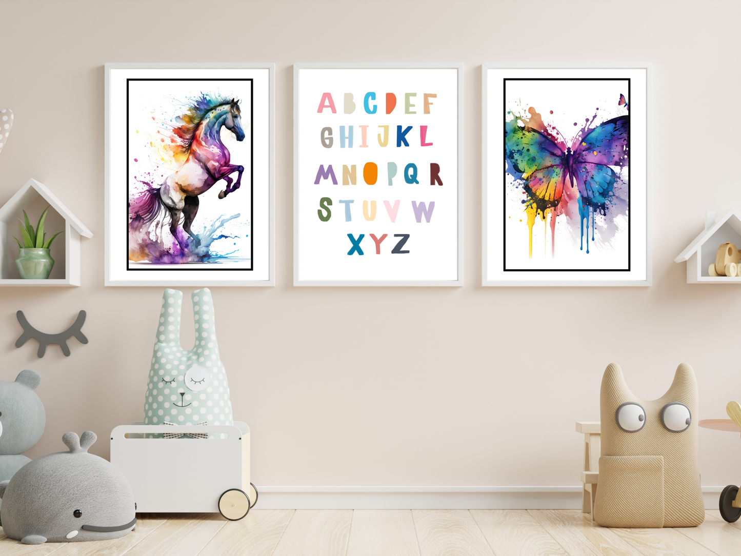 Multicolour Brush Alphabet