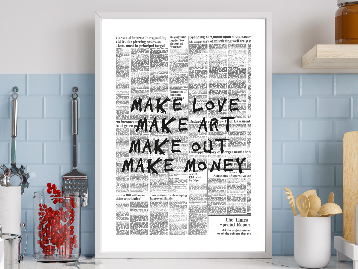 Make Money Poster Print | Funny Motivational Wall Art