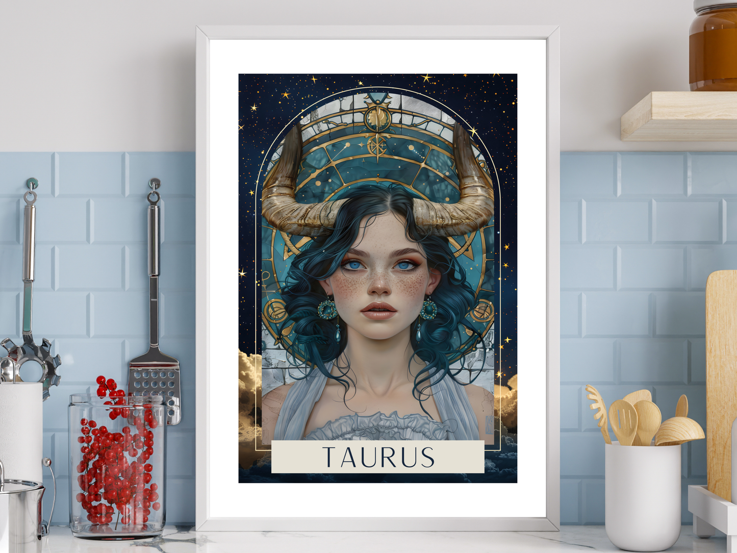 Taurus Zodiac Tarot Print | Astrology Poster