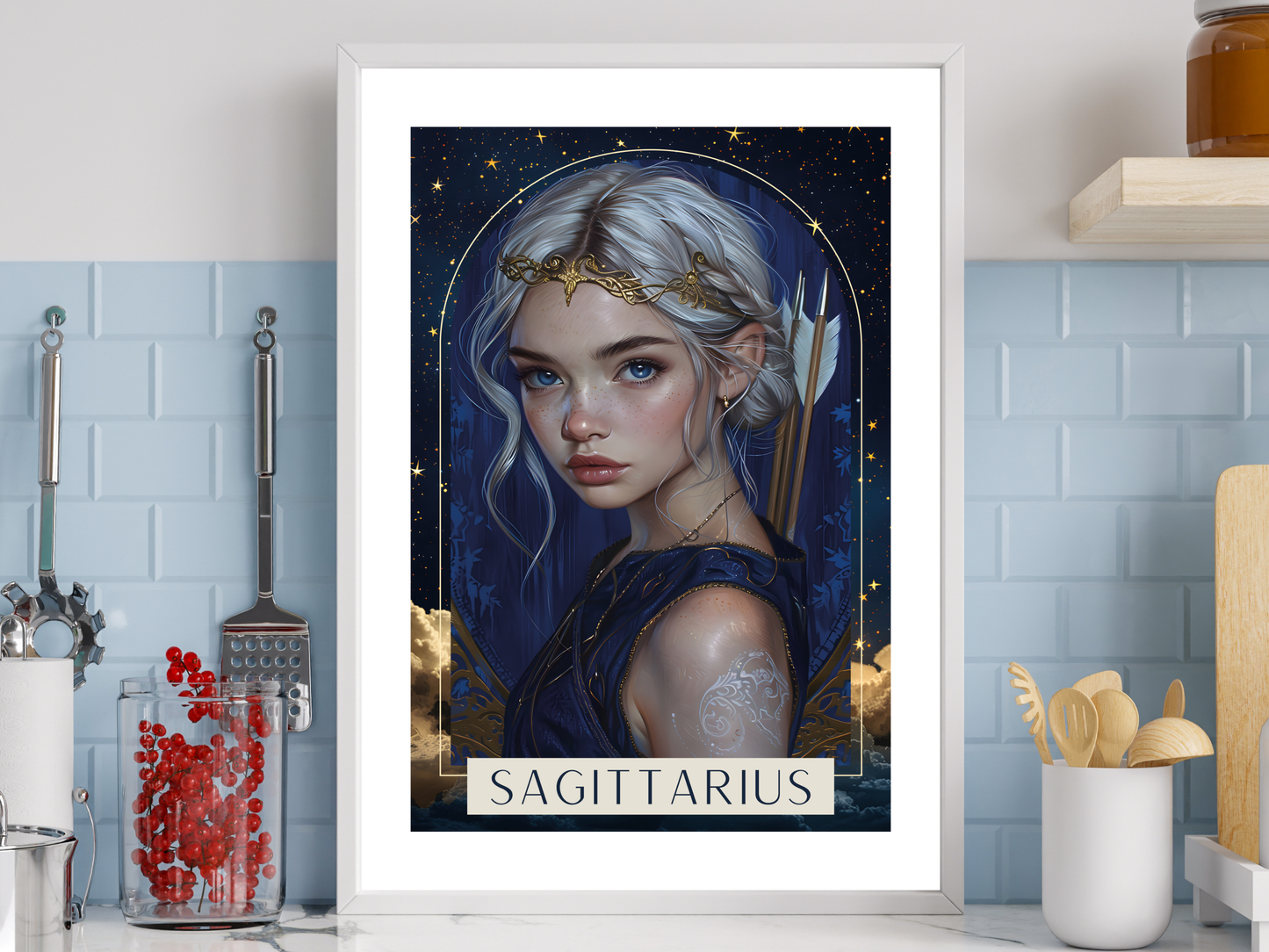 Sagittarius Zodiac Tarot Print | Astrology Poster