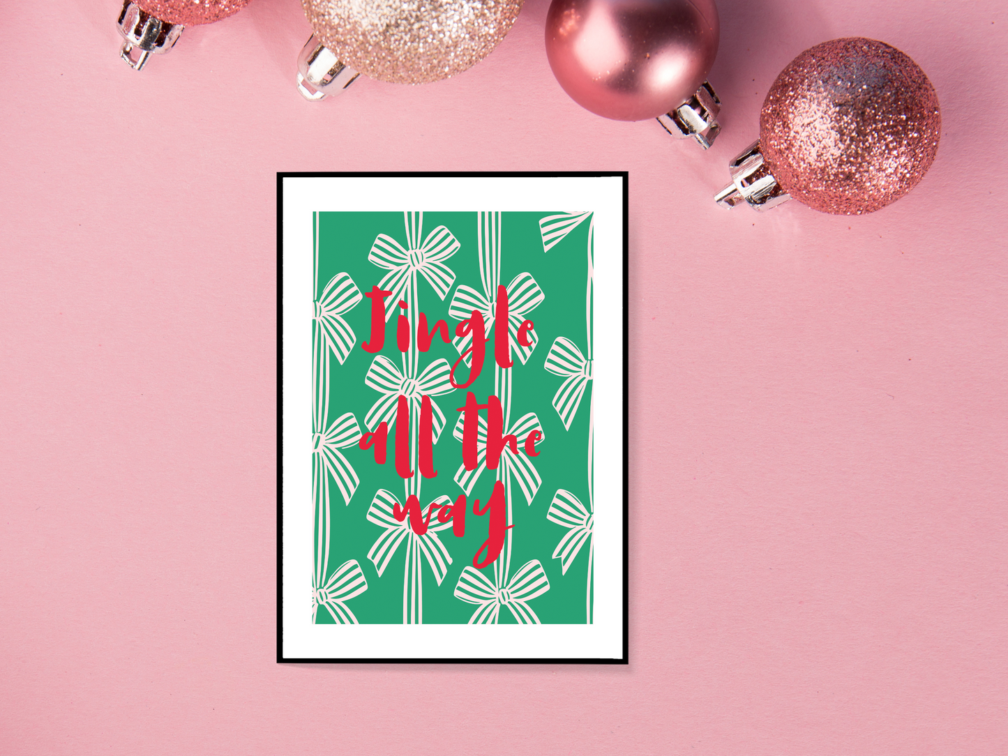 Jingle All The Way Christmas Print | Festive Holiday Poster