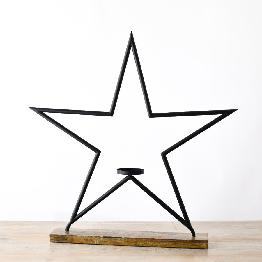Black Star Candle Holder - X Large
