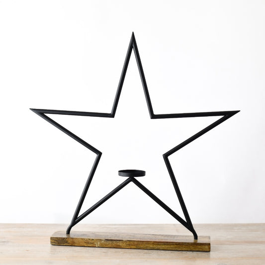 Black Star Candle Holder - X Large