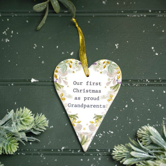Proud Grandparents Ceramic Festive Hanger
