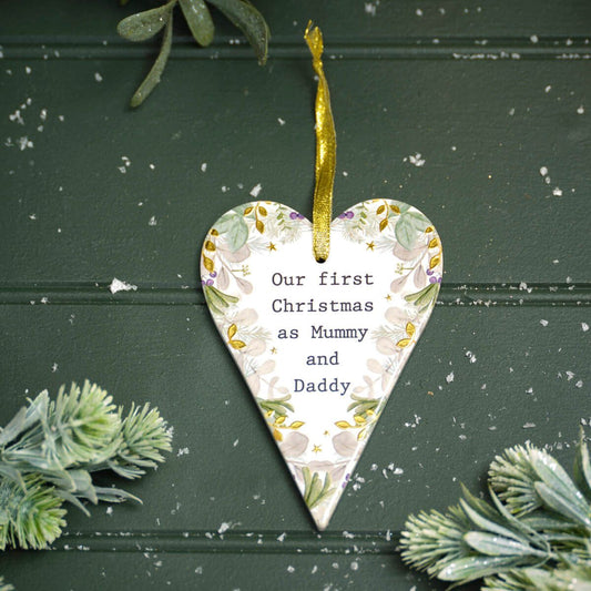 Mummy & Daddy Ceramic Festive Hanger