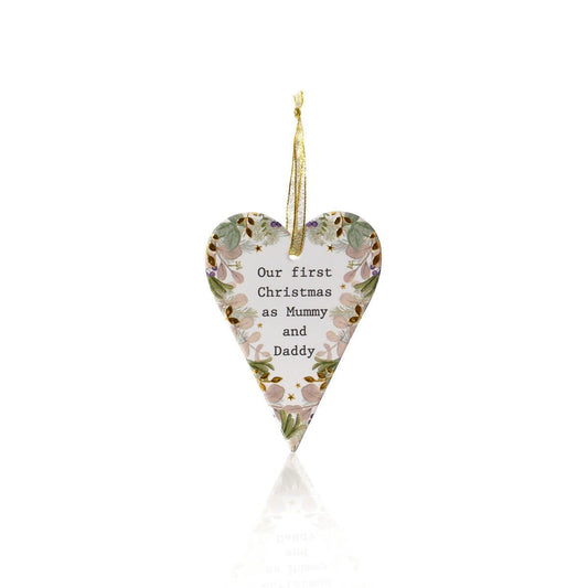 Mummy & Daddy Ceramic Festive Hanger