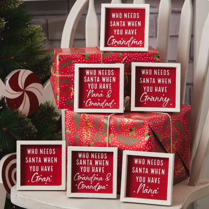 Festive Grandparent Framed Plaques