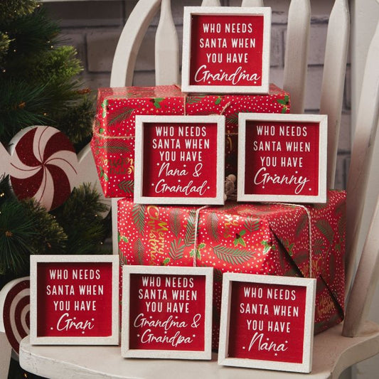 Festive Grandparent Framed Plaques