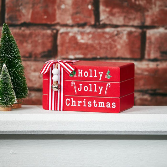Festive Faux Book Stack