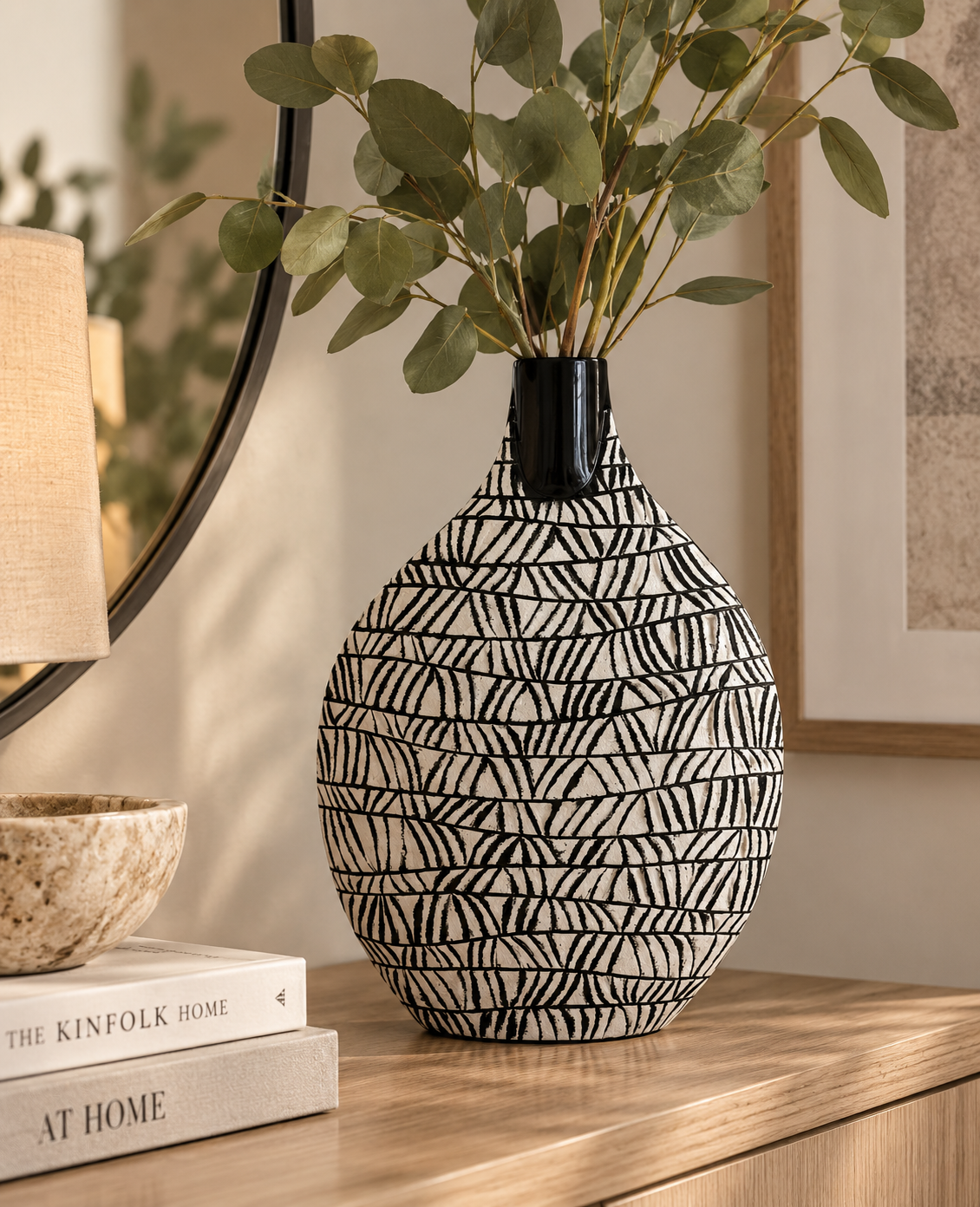 Patterned Teardrop Vase - Medium